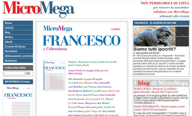 Micromega su Francesco. Quando un gesuita diventa papa