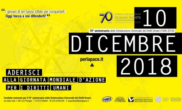 Flash mob il 5 dicembre a Roma per i diritti umani