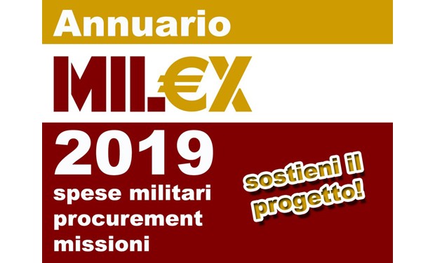 Raccolta fondi per l'Annuario Mil€x, che monitora la spesa militare in Italia