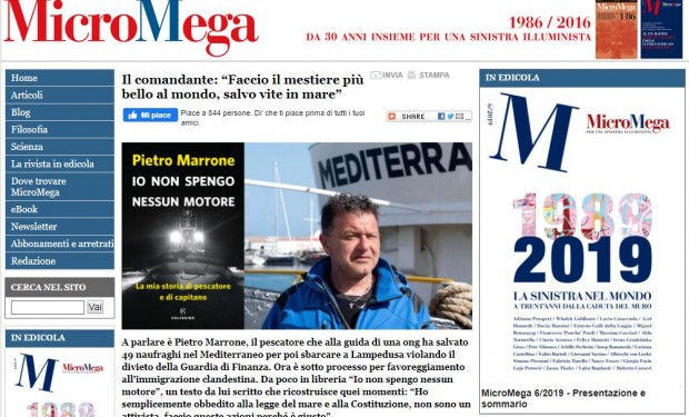 Pietro Marrone, il pescatore-capitano che salva vite: intervista di MicroMega