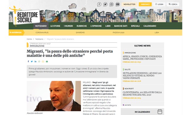 Il coronavirus e quell'antica paura degli stranieri che portano malattie
