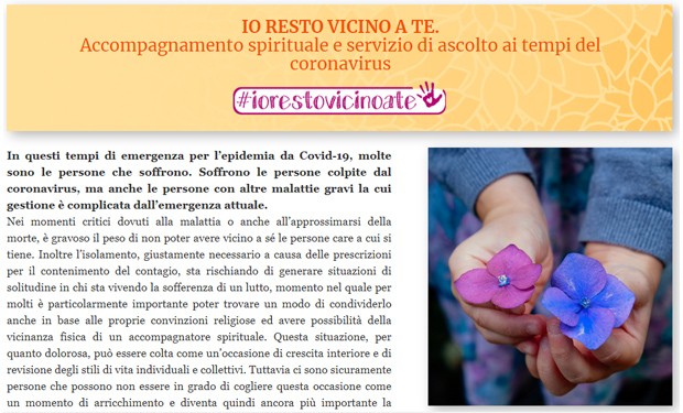 Pandemia: al via un progetto di ascolto e accompagnamento interreligioso