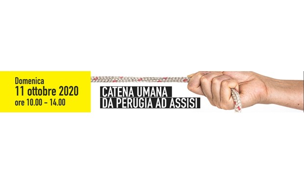 #perugiassisi 2020: 11 ottobre, una catena umana lunga 25 chilometri. Domani la presentazione