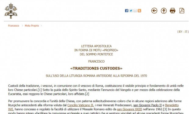 Messa in latino: papa Francesco archivia la controriforma liturgica di Benedetto XVI