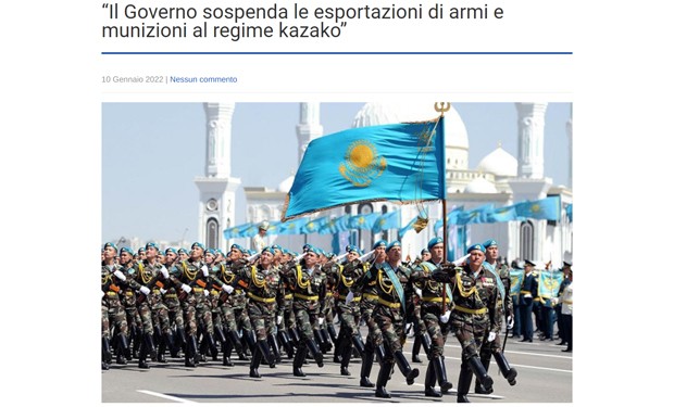 La crisi in Kazakistan e le armi italiane