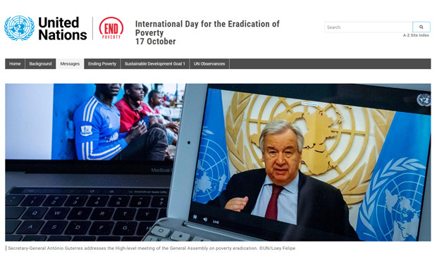 «Consegniamo la povertà alla storia»: il segretario generale Onu nella Giornata contro la povertà