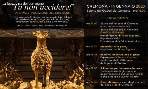 A Cremona, incontro il 14 gennaio su “Tu non uccidere” di don Primo Mazzolari