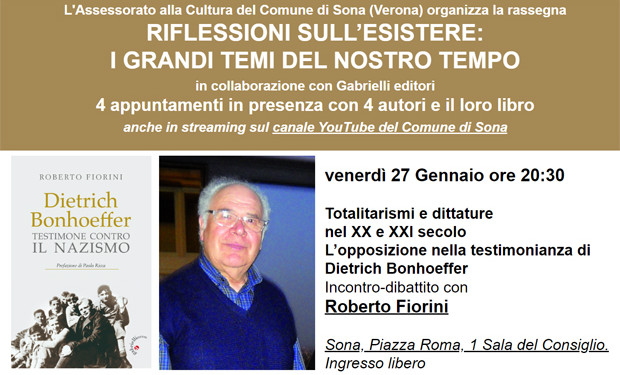“Riflessioni sull’esistere: i grandi temi del nostro tempo”: al via a Sona (VR) una rassegna di incontri