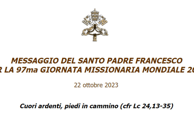 Giornata Missionaria Mondiale 2023: il Messaggio del papa