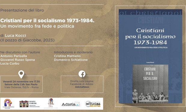 Cristiani per il socialismo: presentazione a Roma il 24 novembre
