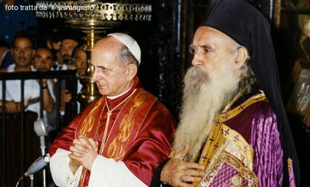 Papa Francesco ricorda l'incontro fra Paolo VI e Atenagora