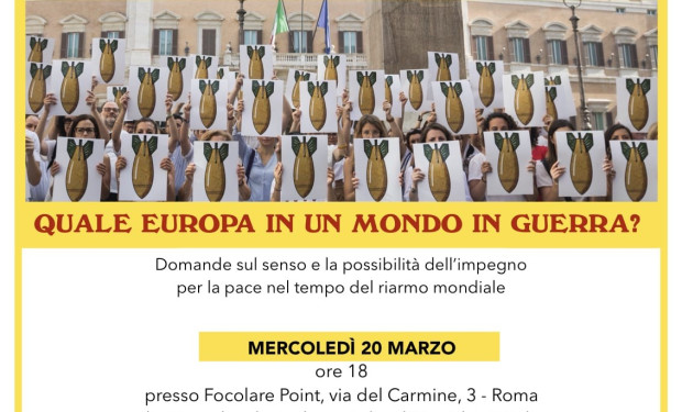 «Quale Europa in un mondo in guerra?». Incontro a Roma promosso da Pax Christi e Movimento Focolari