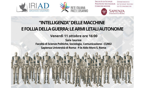 Armi letali e autonome: un convegno a Roma