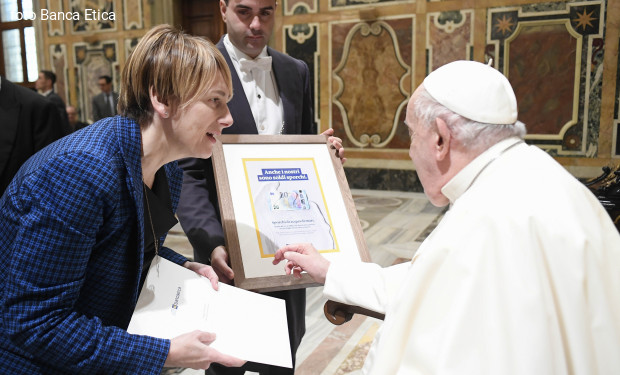 Papa Francesco riceve in Vaticano la «finanza sana» di Banca Etica