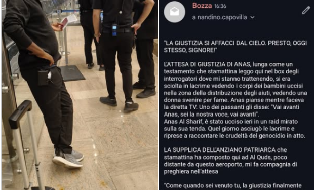 Rilasciato e rimpatriato don Nandino Capovilla: «Ma il popolo palestinese da 70 anni è prigioniero sulla propria terra»