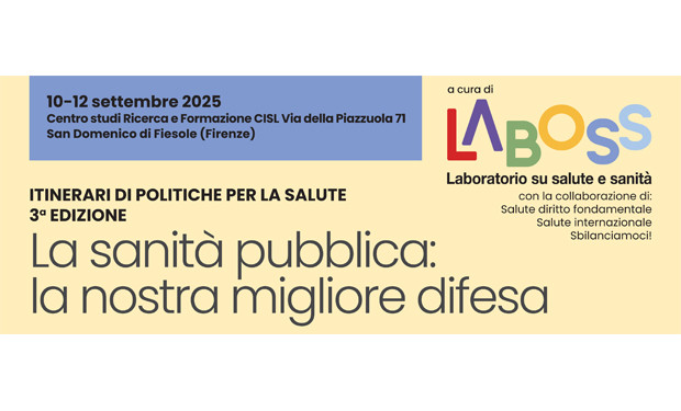 “La sanità pubblica: la nostra migliore difesa”: una tre giorni su salute e futuro del Paese