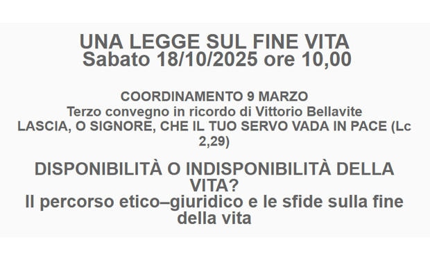 “Disponibilità o indisponibilità della vita?