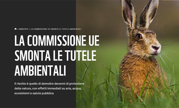 Protezione della natura: l’Europa smarrisce la via