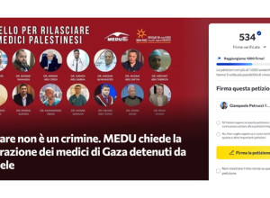 "Curare non è un crimine": appello per la liberazione di 14 medici palestinesi detenuti da Israele