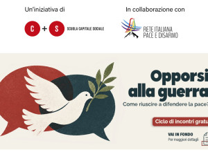 “Opporsi alla guerra. Argomenti, alternative e strumenti”: 4 incontri con Francesco Vignarca